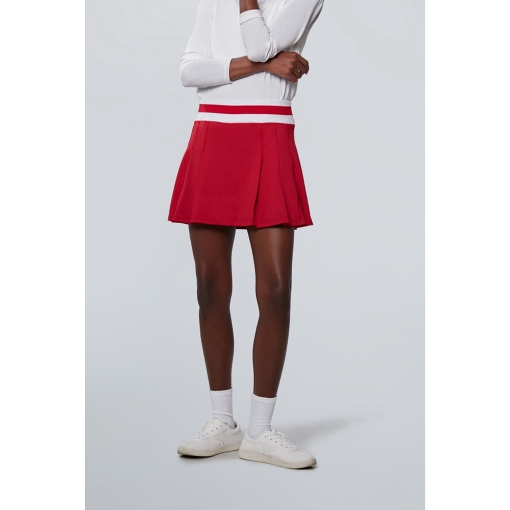 Tuckernuck Red Mini Skirt with White Waistband